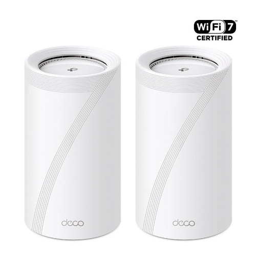 TP-LINK DECO BE22000 MESH WI-FI 7 TRI-BAND SYSTEM, 2.5 GbE(4), ANT(4), 2-PACK, 3YR
