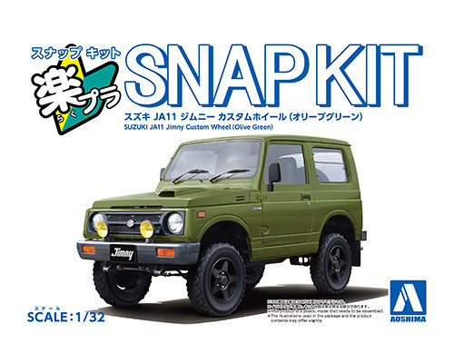 1/32 SNAP KIT #18CU-OG Suzuki JA11 Jimny Custom Wheel Olive Green