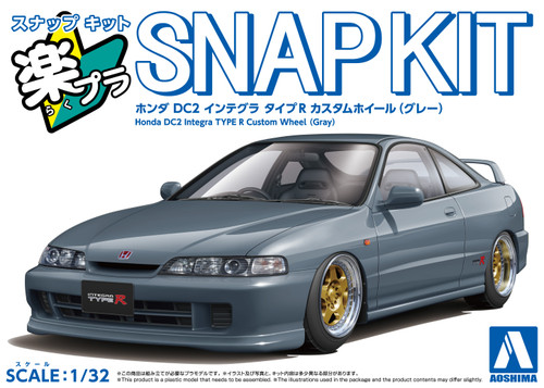 PRE-ORDER 1/32 SNAP KIT #22CU-GY Honda DC2 Integra Type R Custom Wheel Gray