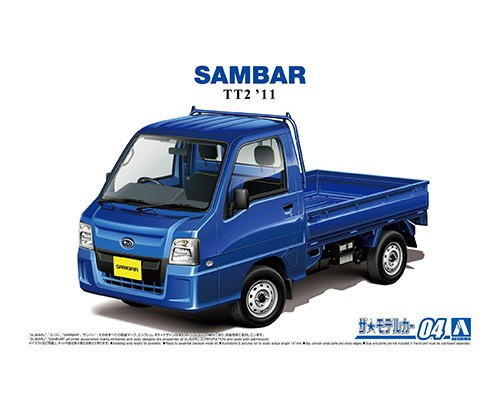 1/24 Model Car #04 Subaru TT2 Sambar Truck WR Blue Limited 2011