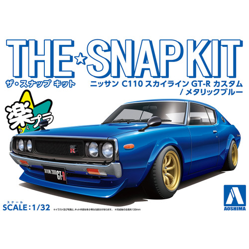1/32 SNAP KIT Nissan C110 Skyline GT-R Custom (Metallic Blue)