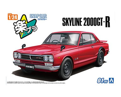 1/24 Snap Car #01-RE KPGC10 Skyline HT 2000GT-R 1970 Red