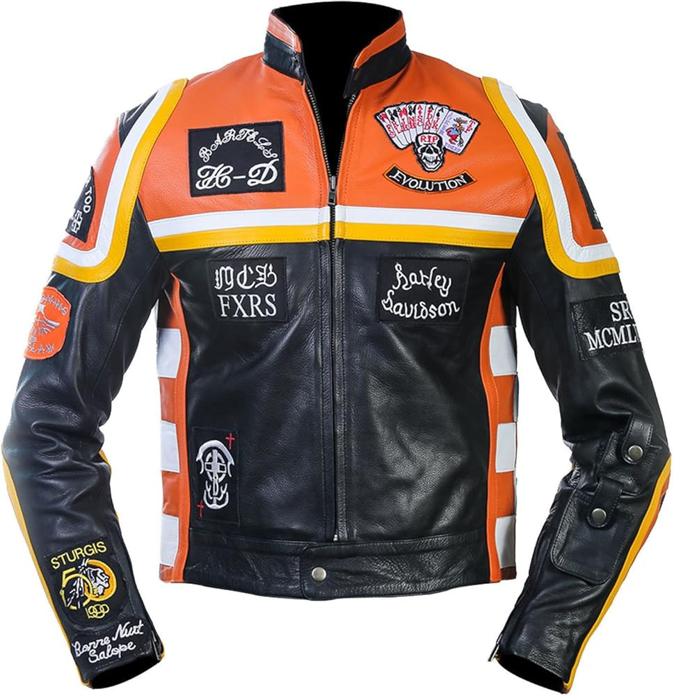 Mickey Rourke Harley Davidson And Marlboro Man Motorcycle Jacket