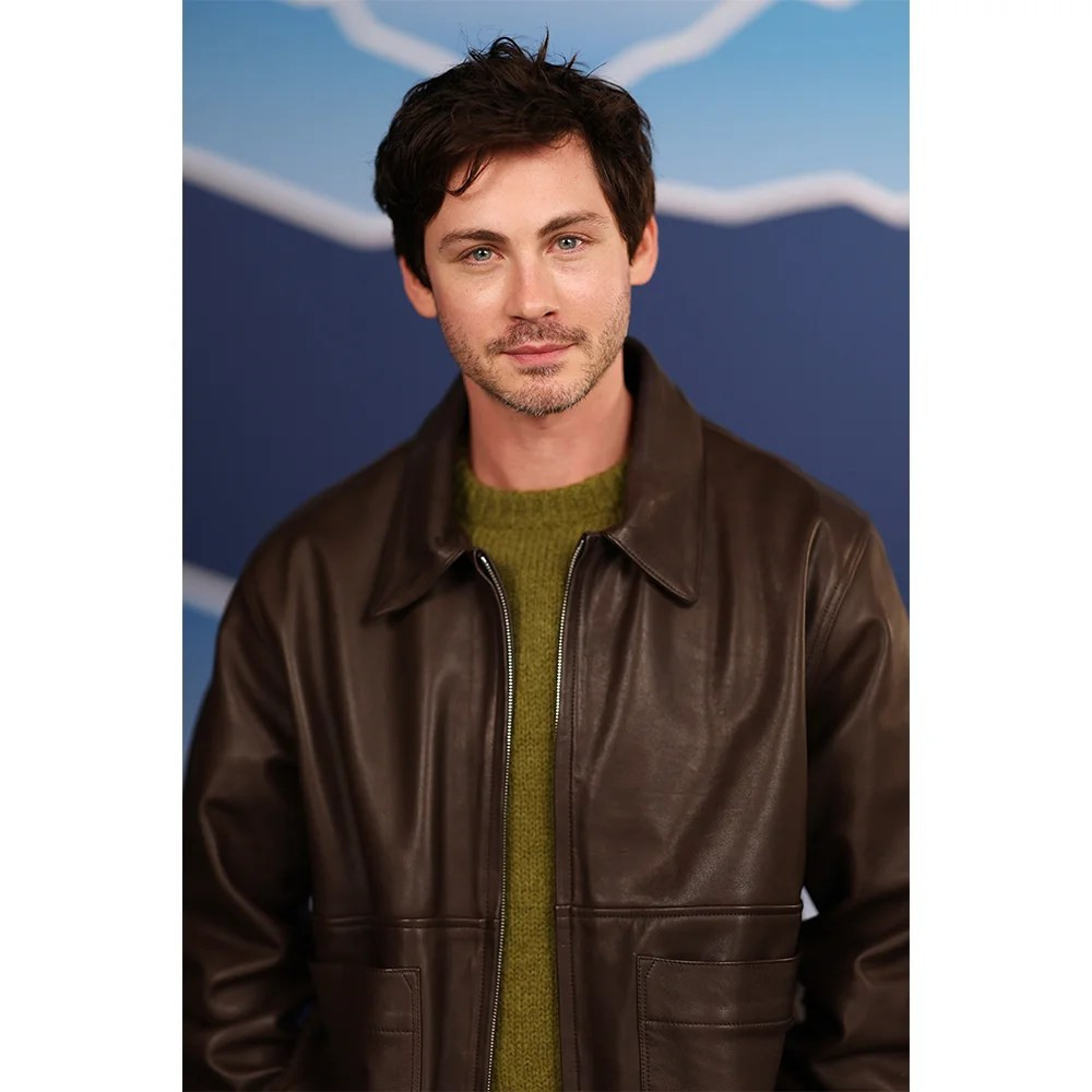 Oh Hi! Logan Lerman Isaac Brown Leather Jacket