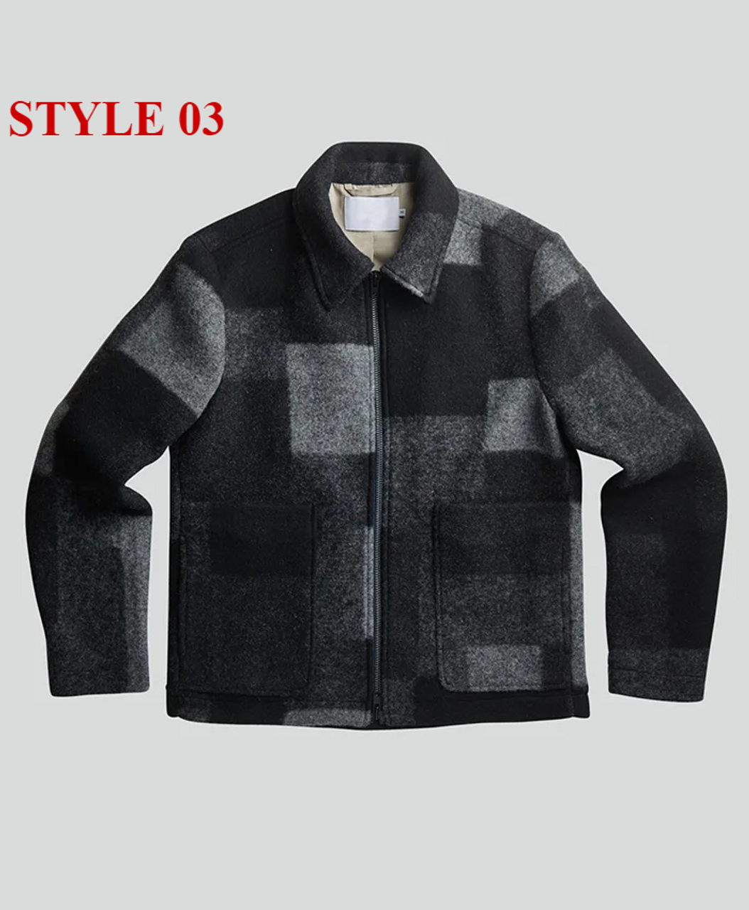 NN07 Gael Checked Zip-Front Jacket