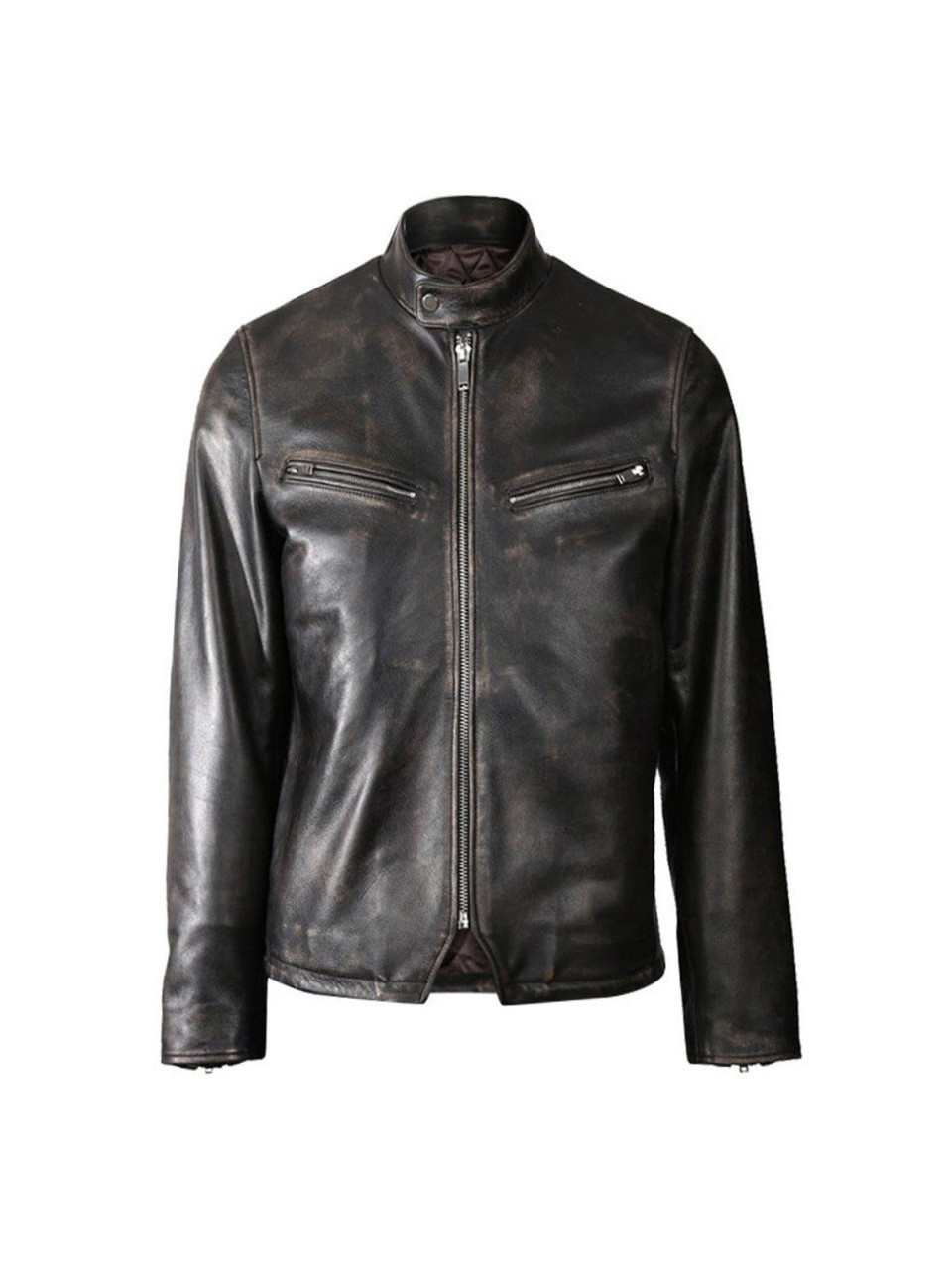 Justin Theroux Vintage Black Leather Jacket