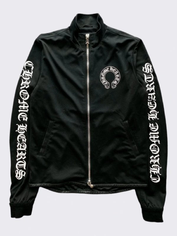 Hearts2Hearts track jacket bonnae Patch似 Chrome Hearts Track Jacket Black