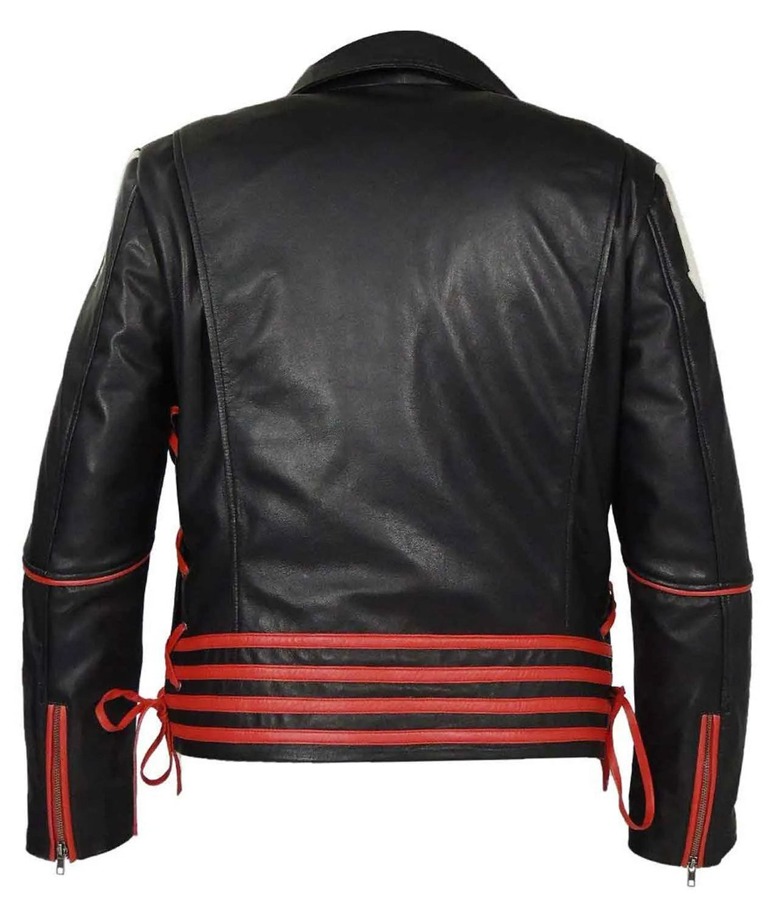Freddie Mercury Red and Black Leather Jacket