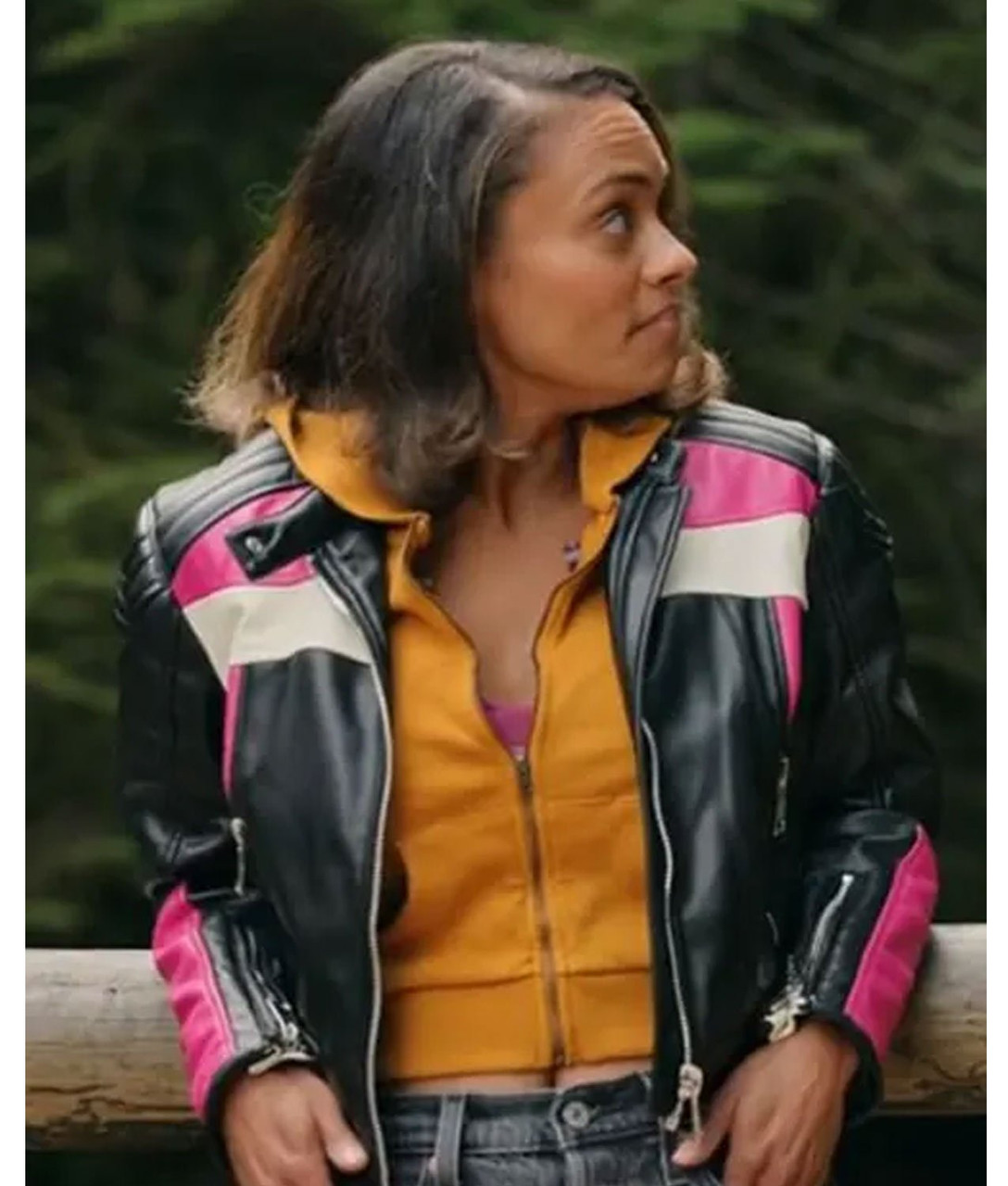 Kandyse McClure Virgin River S05 Biker Leather Jacket