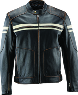 River Road Hoodlum Vintage Leather Black Jacket
