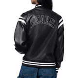 High Heat Chicago Bears Vegan Black Real Leather Jacket