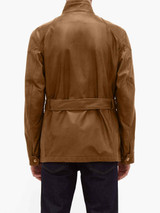 Men Utility Leather Brown Jacket