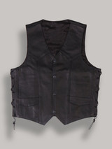 Men Cowhide Leather Vest