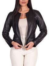 Unisex Classic Military Bomber Leather Jacket