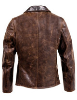 Men Distressed Brown Leather Jacket