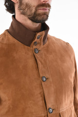 SUEDE JACKET WITH PATCH POCKETS
