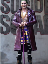 Joker Suicide Squad Trench Leather Coat Joker Suicide Squad Trench Leather Coat