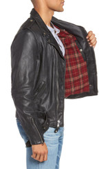 Mens Vintaged Cowhide Leather Motorcycle Jacket