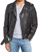 Mens Vintaged Cowhide Leather Motorcycle Jacket Mens Vintaged Cowhide Leather Motorcycle Jacket