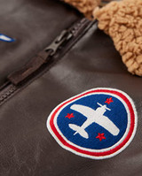 Boys Airplane Aviator Brown Jacket