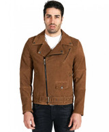 Men's Genuine Brown Suede Leather Jacket