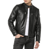 Men's Black Biker Leather Jacket Men's Black Biker Leather Jacket