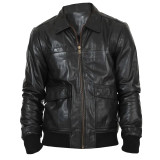 Men's Genuine Lambskin Black Bomber Biker Jacket Men's Genuine Lambskin Black Bomber Biker Jacket