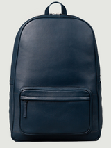 Grey Leather Backpack
