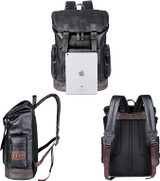 Vintage 15.6 Inch Leather Laptop Backpack