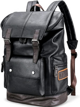 Vintage 15.6 Inch Leather Laptop Backpack