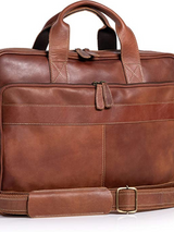 Men 16 Inch briefcases Laptop Leather Bag