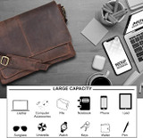 Men Leather Briefcase Full Grain Laptop Bag