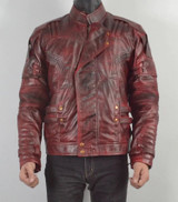 Mens Designer Maroon Genuine Biker Leather Jacket
