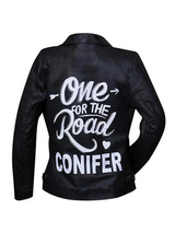 Womens One for The Road Conifer Black Leather Jacket Womens One for The Road Conifer Black Leather Jacket