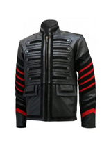 Men’s Black Leather Military Jacket Men’s Black Leather Military Jacket