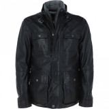 Men's Nappa Leather Detachable Double Collar Jacket