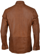 Men's Real Leather Short Coat