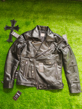 Mens Chrome Hearts Motorcycle Leather Jacket Mens Chrome Hearts Motorcycle Leather Jacket