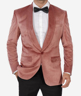 Mens Shawl Lapel Rose Pink Velvet Tuxedo Jacket Mens Shawl Lapel Rose Pink Velvet Tuxedo Jacket