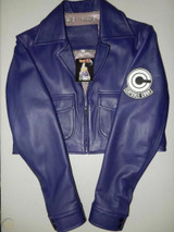 Mens Future Trunks Capsule Corp Purple Leather Jacket