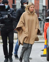 Anatomy Of A Scandal Sienna Miller Brown Wool Poncho