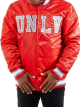 Men’s Starter UNLV Red Satin Varsity Jacket Men’s Starter UNLV Red Satin Varsity Jacket