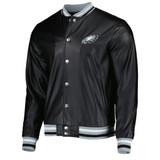Philadelphia Eagles Metallic Black Satin Jacket