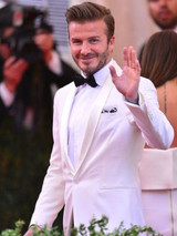 Men’s David Beckham Ivory White Tuxedo Suit
