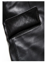 Men's Black Genuine Lambskin Blazer Coat