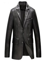 Men's Black Genuine Lambskin Blazer Coat Men's Black Genuine Lambskin Blazer Coat