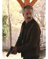 Big Sky 2020 Omar Metwally Brown Suede Leather Jacket