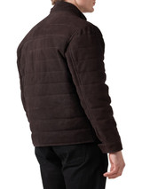 Mens Brown Designer Leather Bomber Jacket