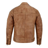Mens British Wax Biker Leather Jacket