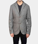Mens Glamorous Wool Grey Blazer Mens Glamorous Wool Grey Blazer